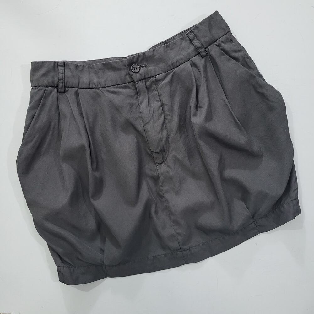 Clu Mini Skirt Bubble Balloon style Size Small Silk Cotton Blend Black Made USA